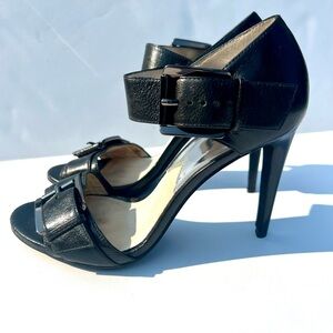 EUC Michael Kors Black Heels with Buckles Size 9M